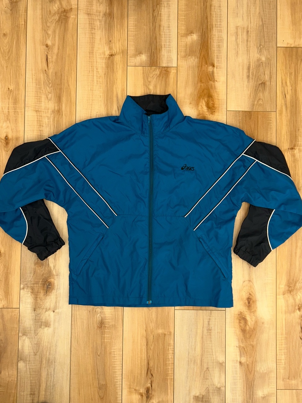 Vintage ASICS Aqua Windbreaker Track Jacket